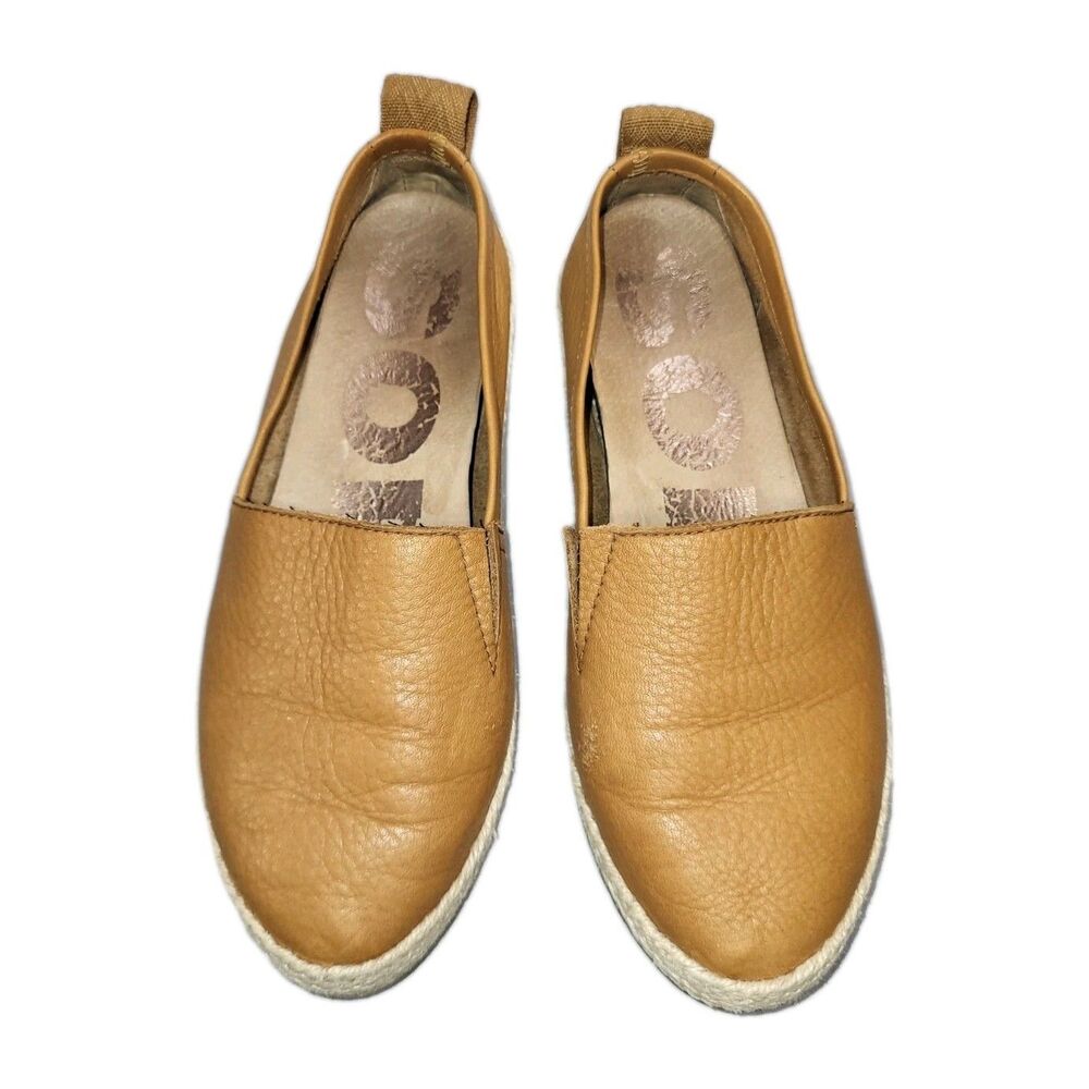 Sorel - Women's Ella Slip-On, Leather or Suede Shoe, Jute Camel Brown, Size 6.5